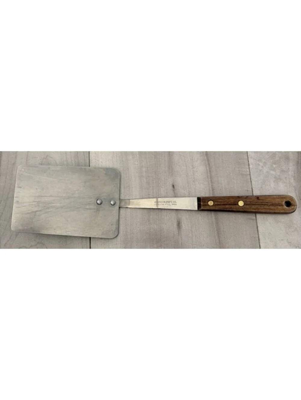 VTG Robinson Knife Co Stainless Wood Handle Spatula Turner Flipper USA